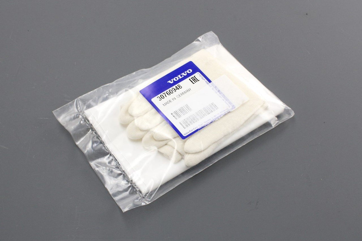 Volvo cloth gloves & plastic storage bag for punctured wheel 30760948