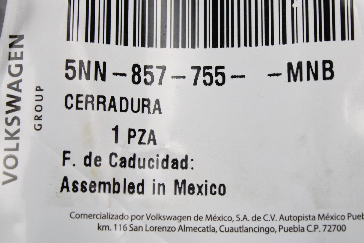 VW Tiguan Allspace 2018-on seatbelt buckle (front) 5NN857755 MNB
