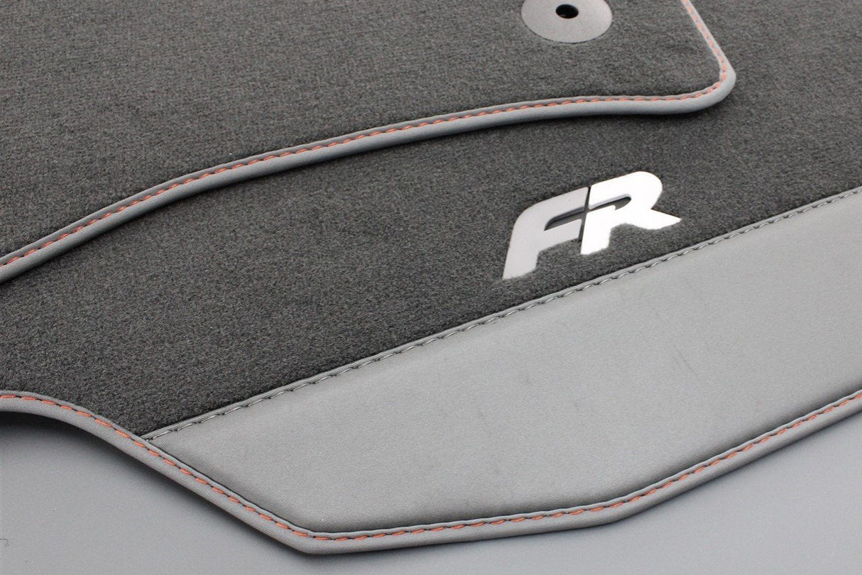 SEAT Leon 2020-on FR floor mat set black/grey (x4) 5FC863011B LOE