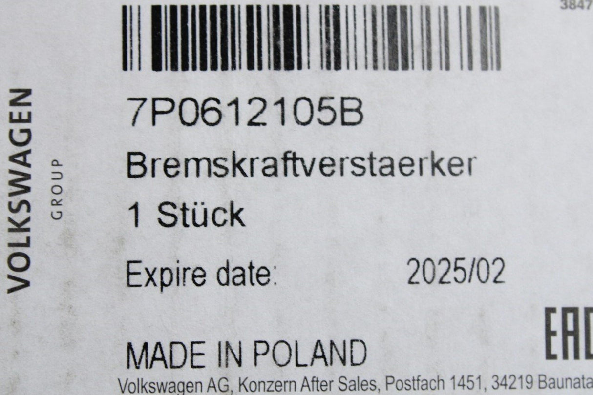 VW Touareg 2011-2014 brake servo with dual diaphragm 7P0612105B