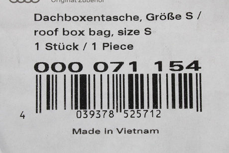 Audi roof box storage luggage travel bag small 000071154