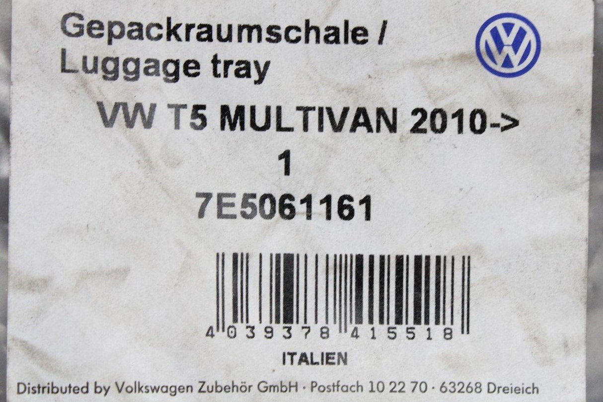 VW Caravelle T5.1 SWB 2010-2015 Boot luggage compartment tray 7E5061161