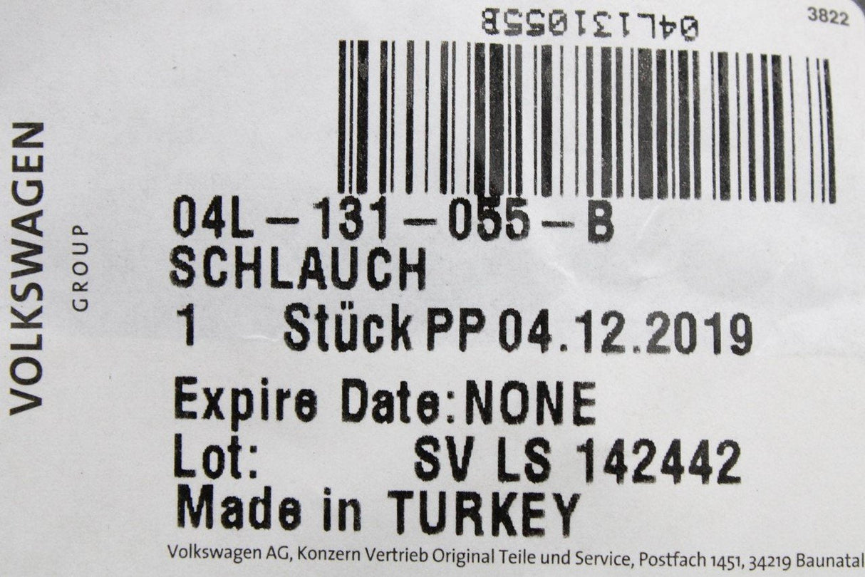 VW Audi Skoda SEAT 1.6 2.0 TDI EGR vacuum hoses 04L131055B