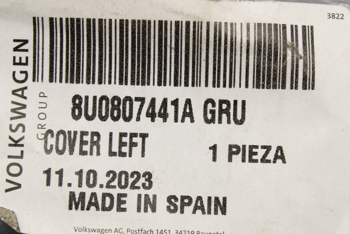 Audi Q3 2012-2014 rear towing eye cover (left) 8U0807441A GRU