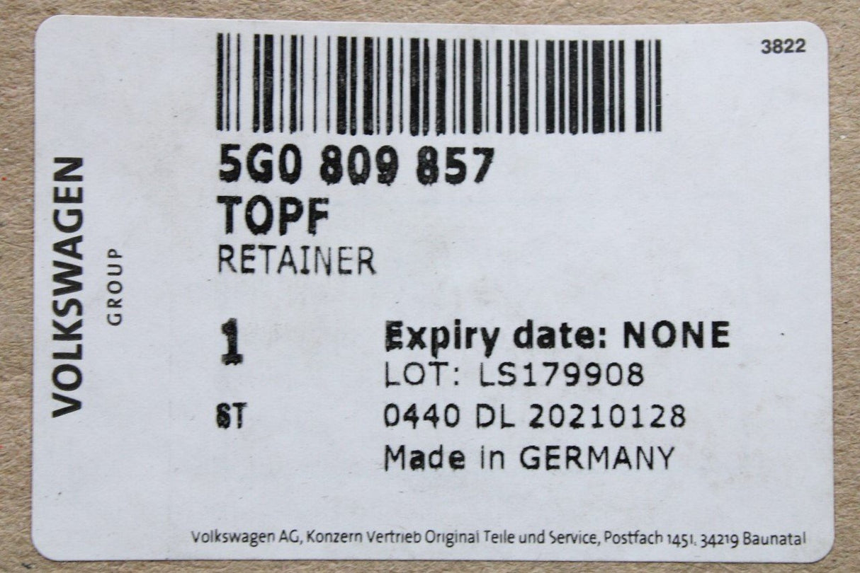 VW Golf MK7 MK7.5 2013-2020 fuel filler flap housing only 5G0809857
