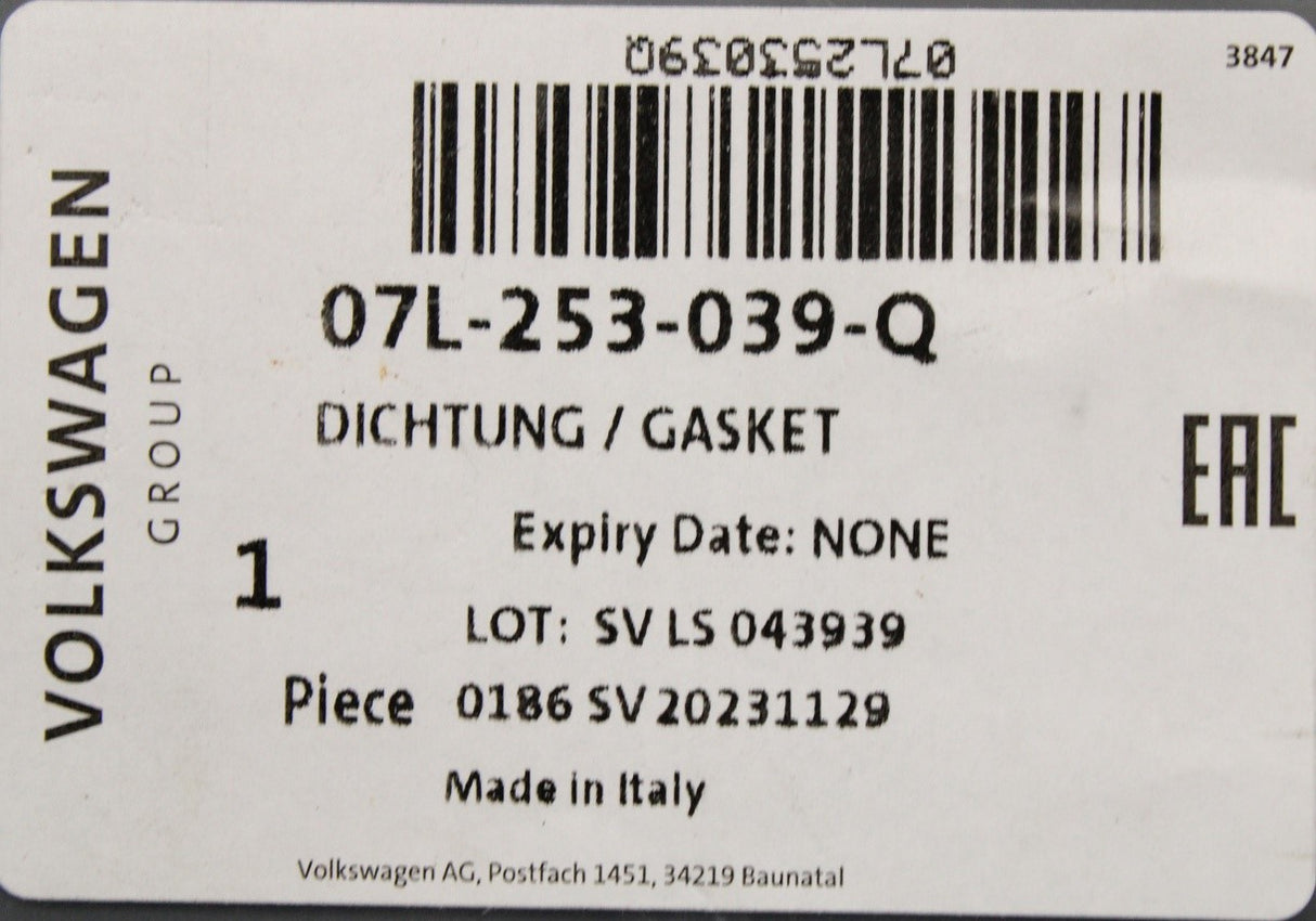 Audi R8 2007-on 5.2 V10 exhaust manifold gasket 07L253039Q