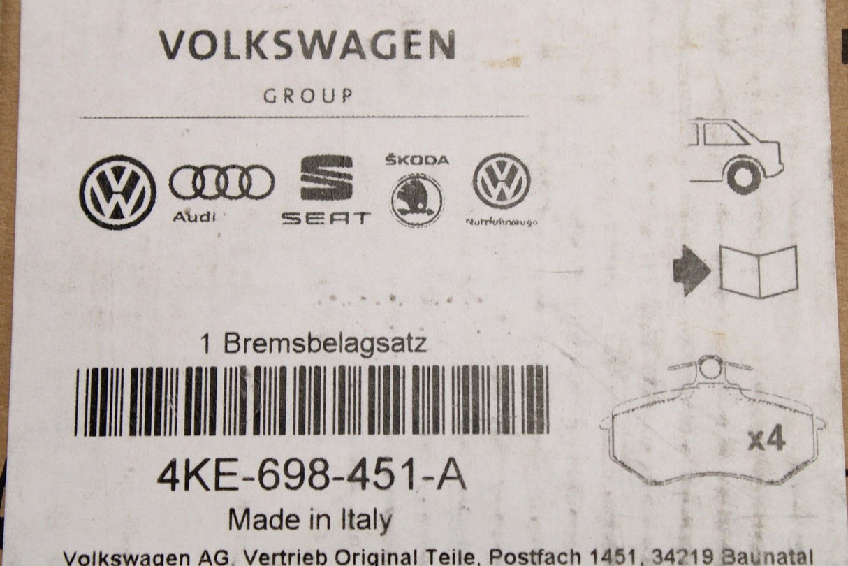 Audi e-tron 2019-on brake pads for 350mmx28mm (rear) 4KE698451A