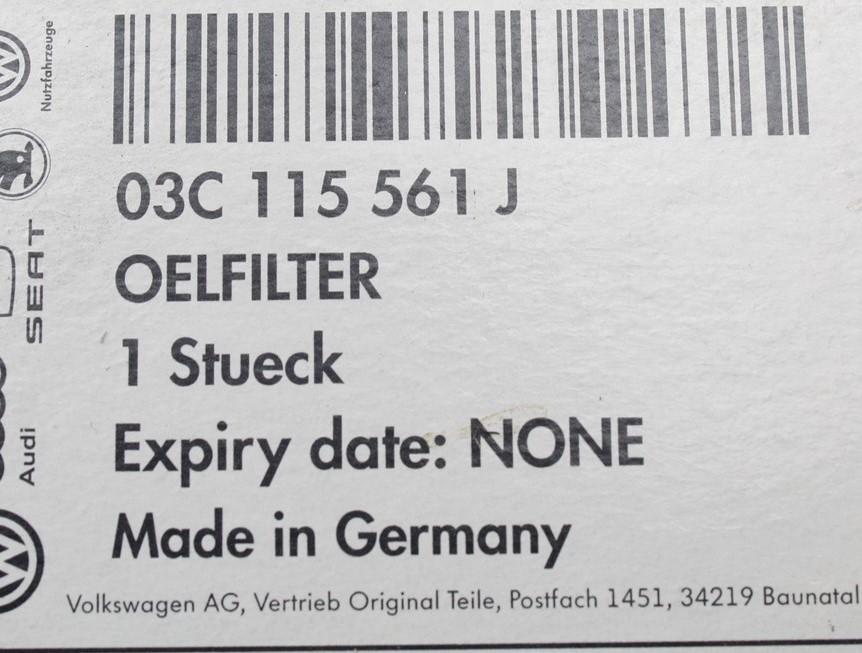VW Audi Skoda SEAT 1.2 1.4 TSI TFSI oil filter 03C115561J