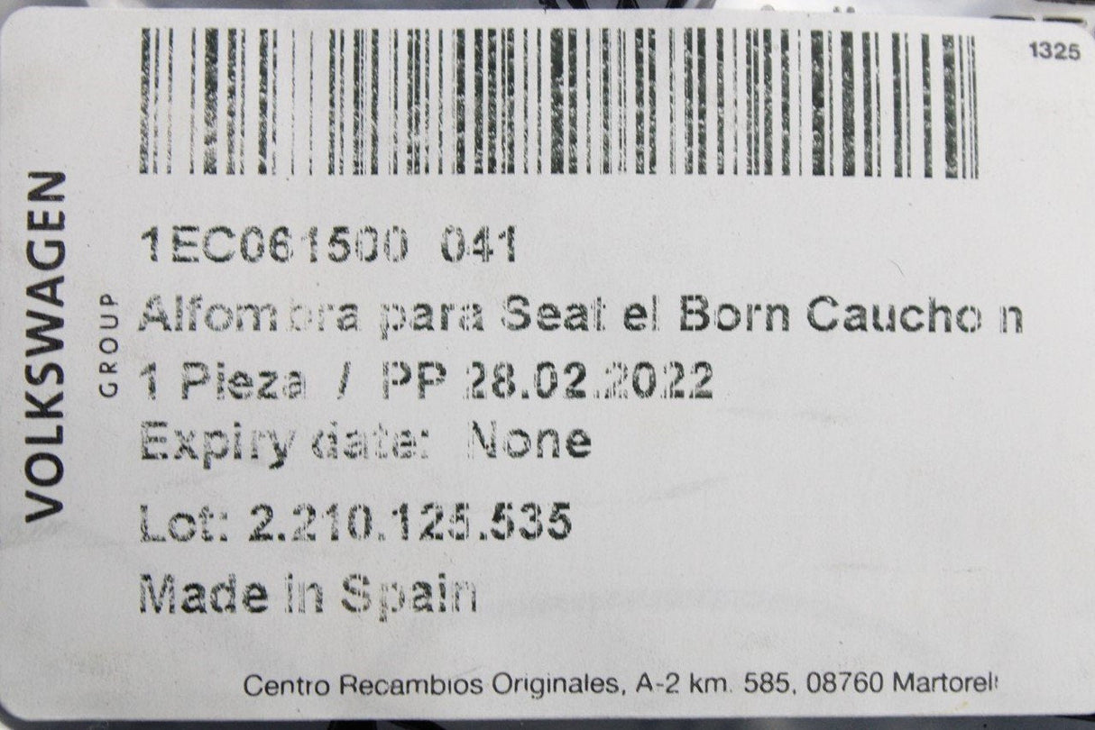 CUPRA Born 2021-on rubber floor mat set (x4) 1EC061500 041