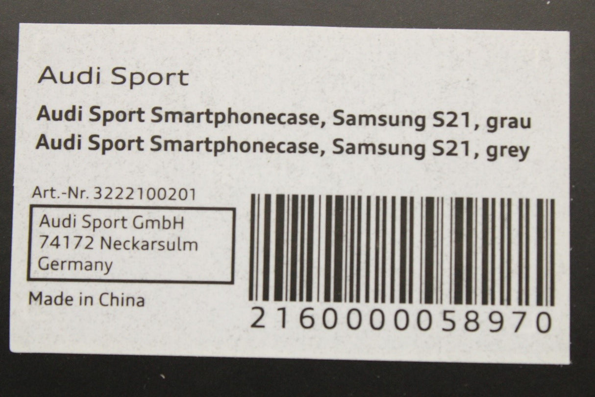 Audi smartphone grey carbon fibre phone case (Samsung S21) 3222100201