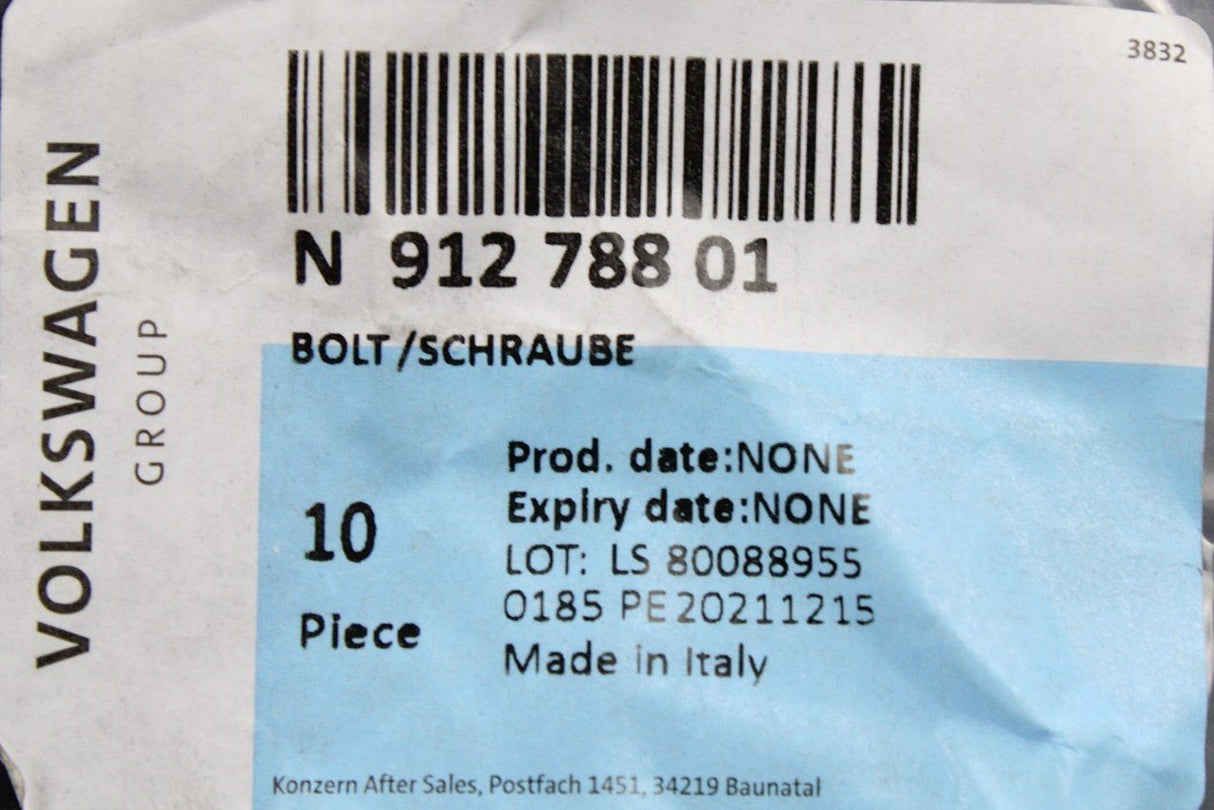 VW SEAT socket head bolt M8x25 (x1) N91278801