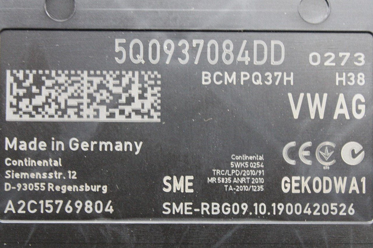 VW Audi Skoda SEAT 2018-Onward onboard supply control unit 5Q0937084DD