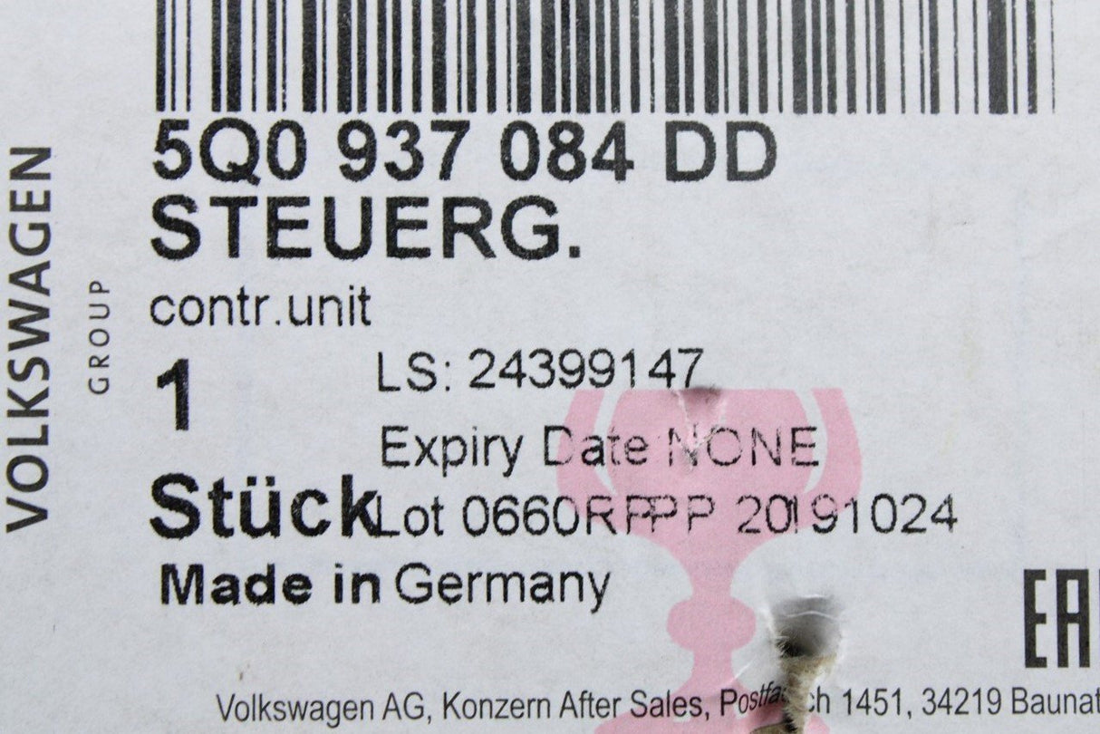 VW Audi Skoda SEAT 2018-Onward onboard supply control unit 5Q0937084DD
