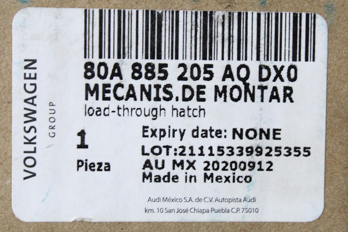 Audi Q5 2017-on backrest with through-load and armrest 80A885205AQ DX0