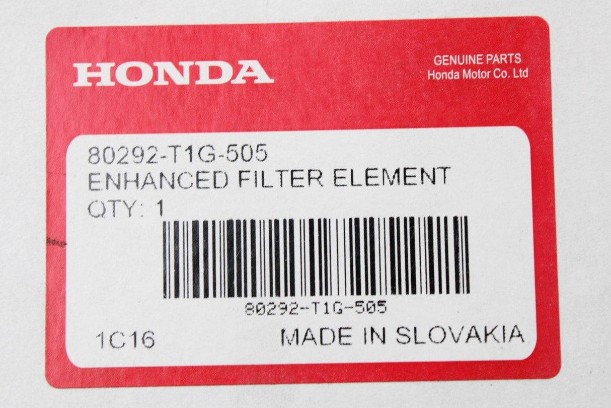 Honda enhanced pollen filter element 80292-T1G-505