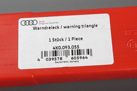 Audi Foldable warning triangle factory safety kit 4K0093055