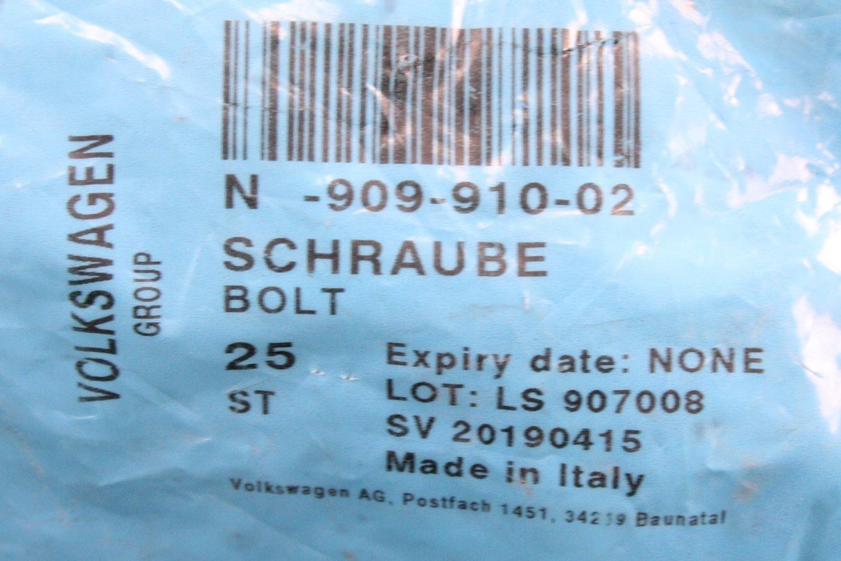 VW Audi Skoda SEAT drive shaft socket head bolt (M10x23) N90991002