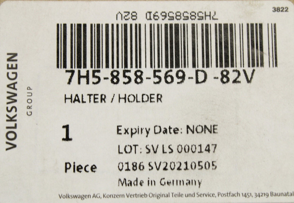 VW Caravelle California T6 T6.1 folding table cup holder 7H5858569D 82V