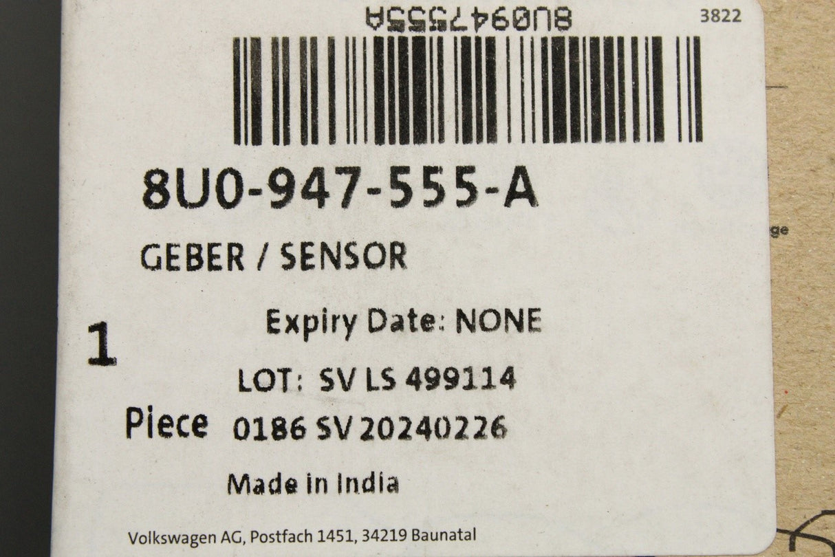 Audi Q3 RSQ3 2012-2018 sensor for tailgate boot lid 8U0947555A