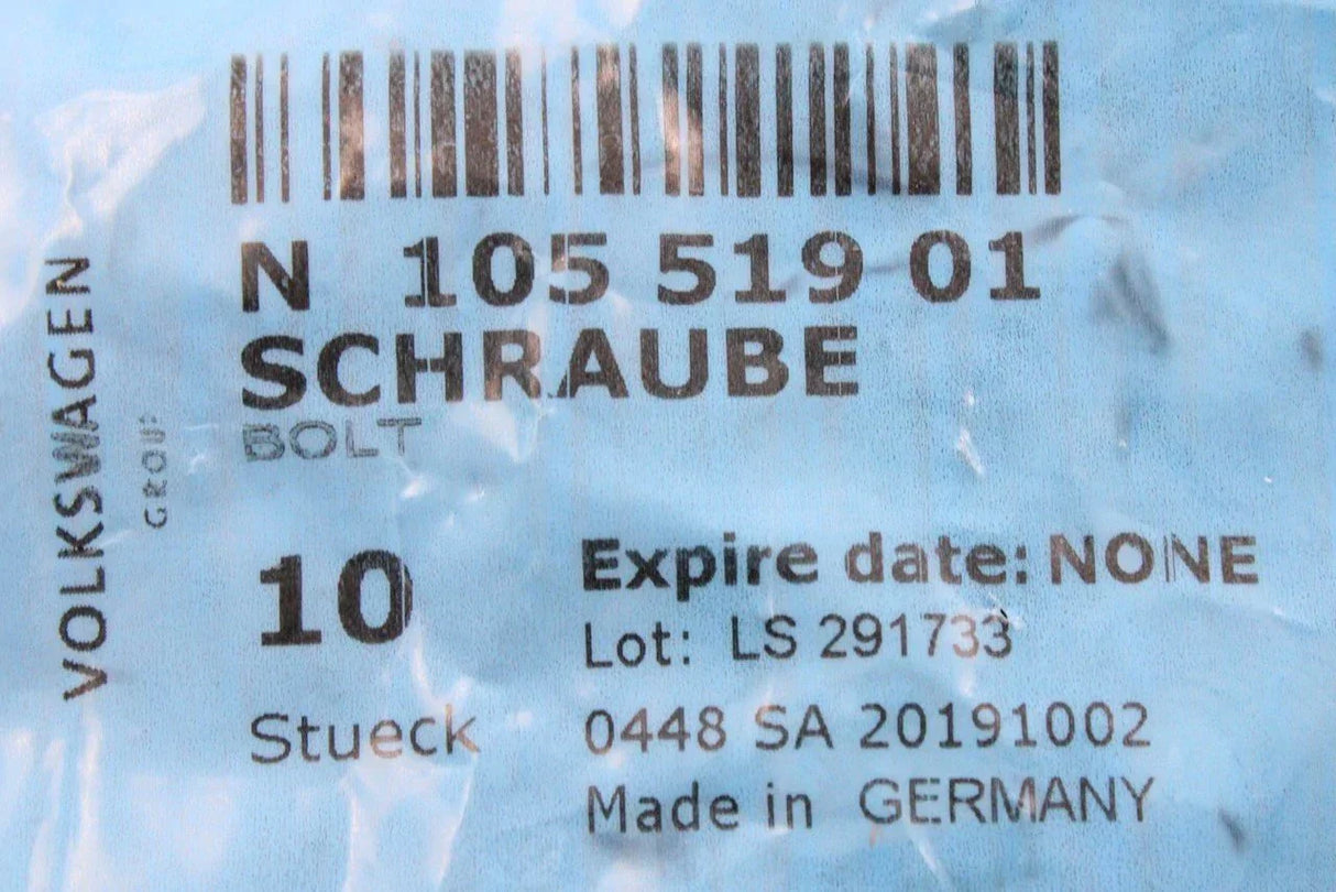 VW Audi Skoda SEAT Hexagon head collared bolt (M10x30) N10551901