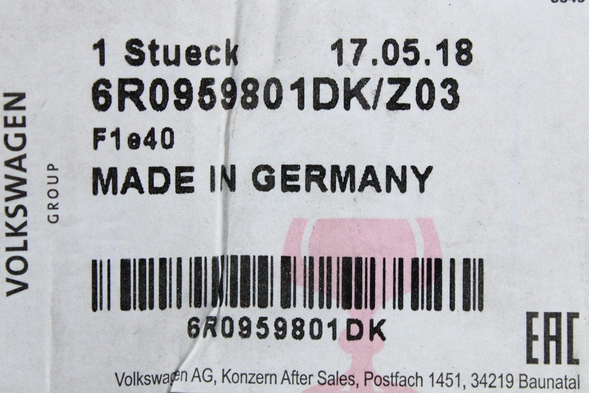 VW Polo 6R 2010-2014 passenger window motor (RHD 3-door) 6R0959801DK Z03
