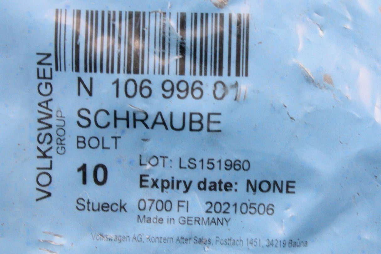 VW Audi Skoda SEAT hexagon head shouldered bolt (M10x60) N10699601