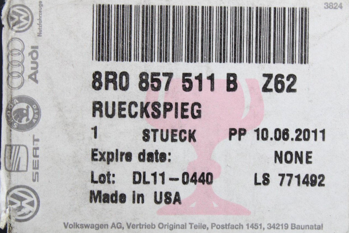 Audi rear view mirror automatic anti-dazzle (star silver) 8R0857511B Z62