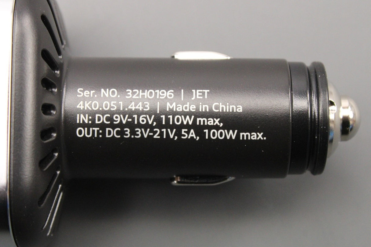 Audi 12V socket to USB C in car power charger 4K0051443