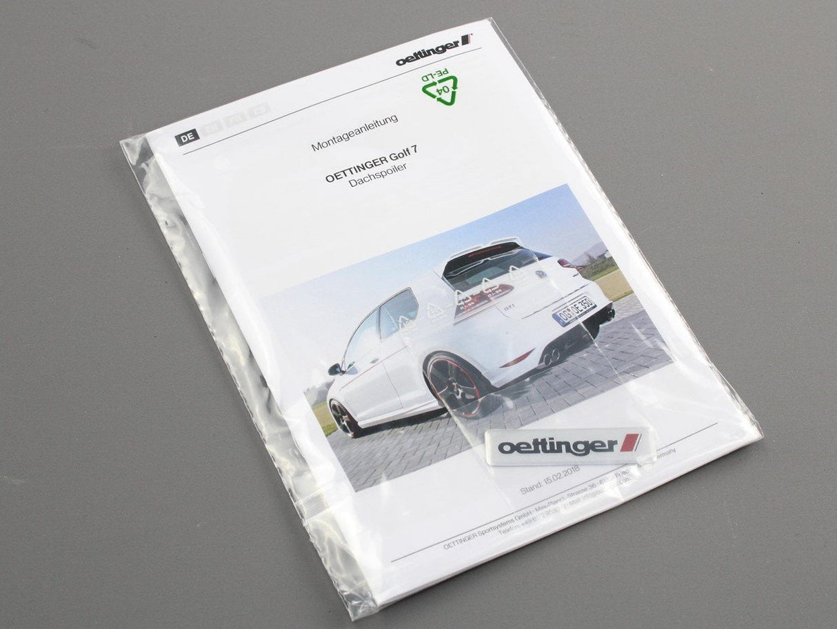 VW Golf MK7 7.5 GTI GTD R Oettinger rear boot lid spoiler 5G0071644B GRU