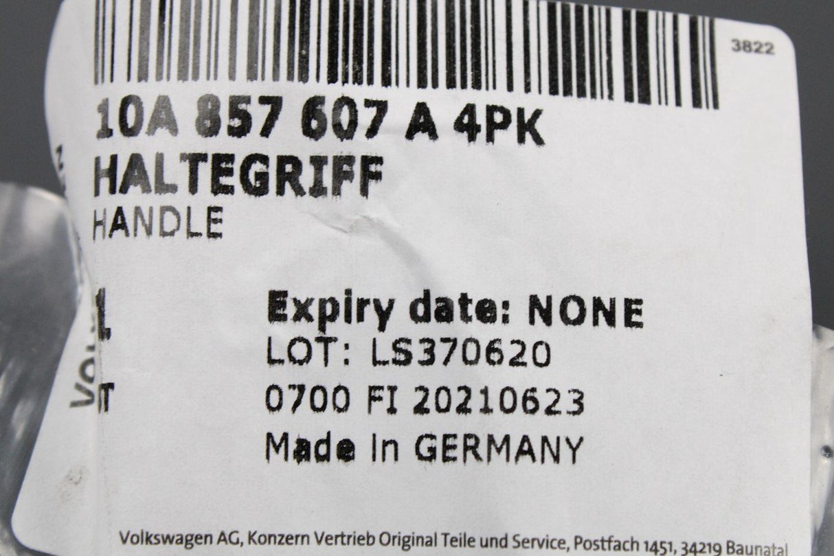 VW ID.4 Skoda Enyaq 2021-on interior grab handle (front) 10A857607A 4PK