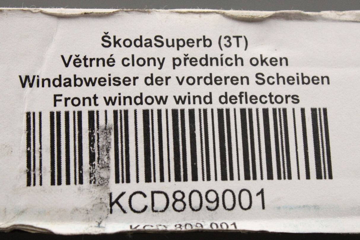 Skoda Superb 2008-2015 door wind deflectors (front) KCD809001
