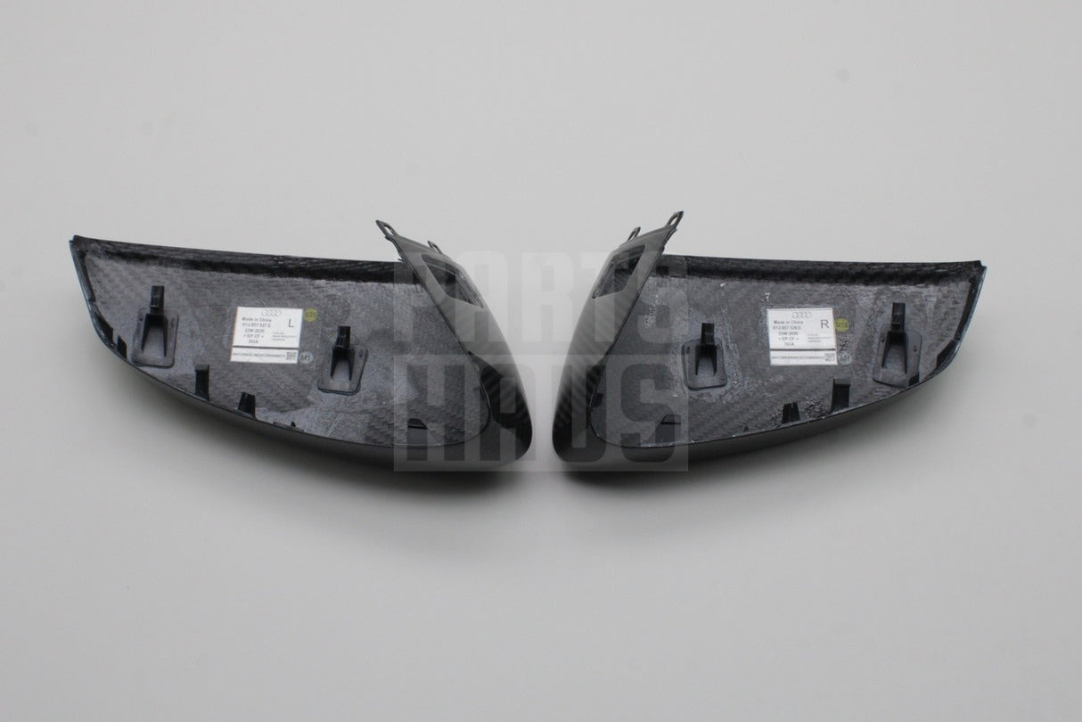 Audi A3 S3 RS3 21-on RHD carbon fibre wing mirror covers set 8Y2072531A 3Q0 / 8Y20725325A 3Q0