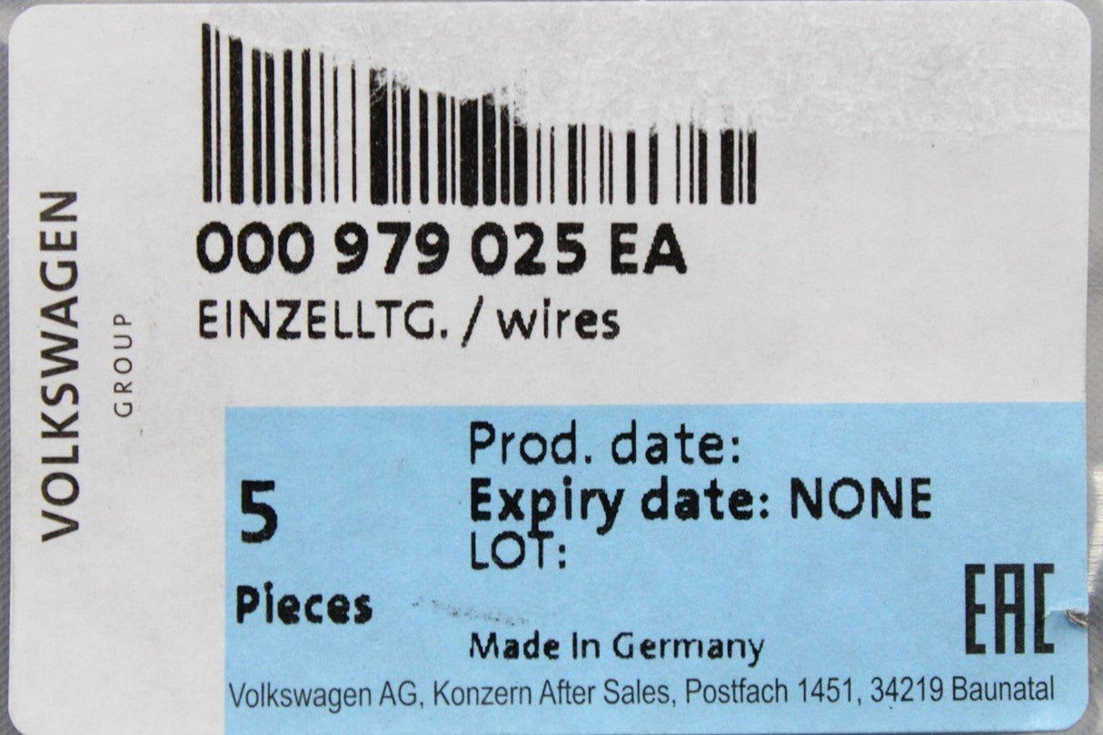 VW Audi Skoda SEAT electrical repair wires (x5) 000979025EA