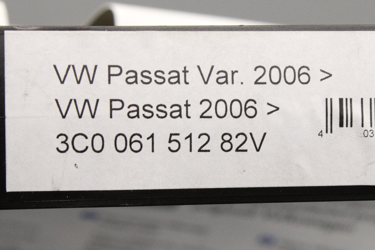 VW Passat B6 B7 CC all weather floor mats (rear) 3C0061512 82V