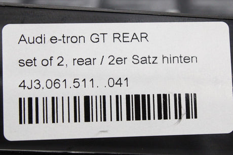 Audi RS e-tron GT 2021-on all weather floor mats (rear) 4J3061511 041
