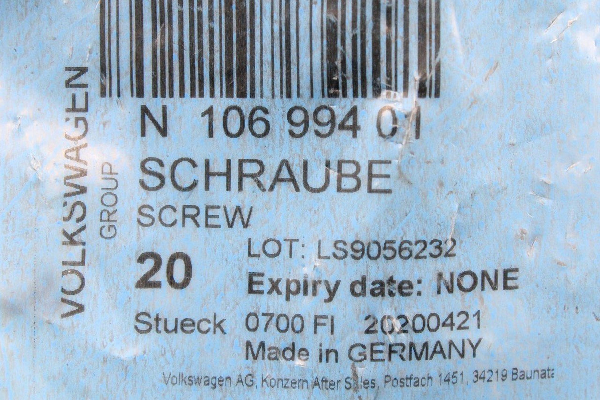 VW Audi Skoda SEAT Hexagon head collared bolt M10x50 N10699401