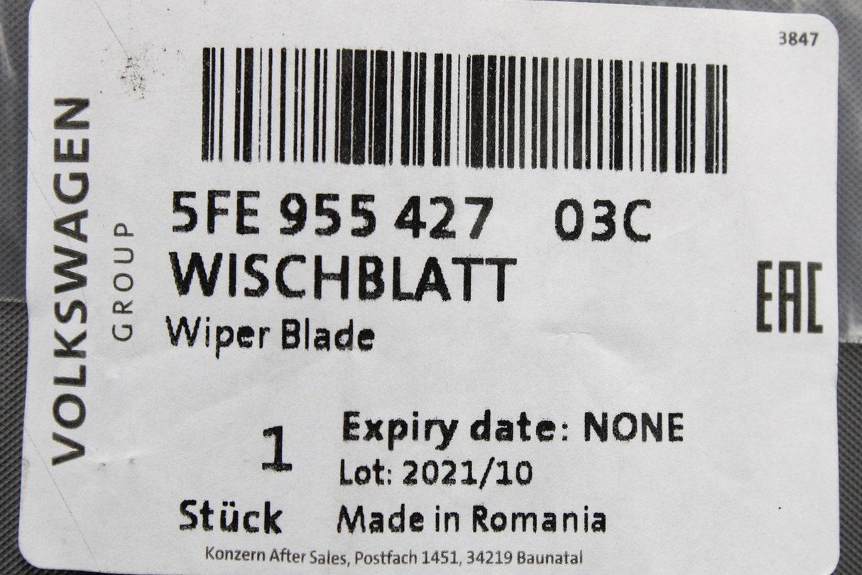 SEAT Leon Estate 2020-on rear screen wiper blade 5FE955427 03C