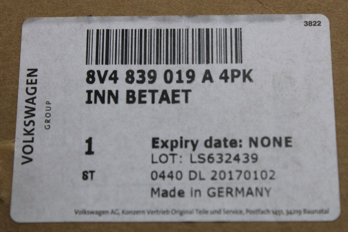Audi A3 S3 13-20 interior door release handle (rear left) 8V4839019A 4PK