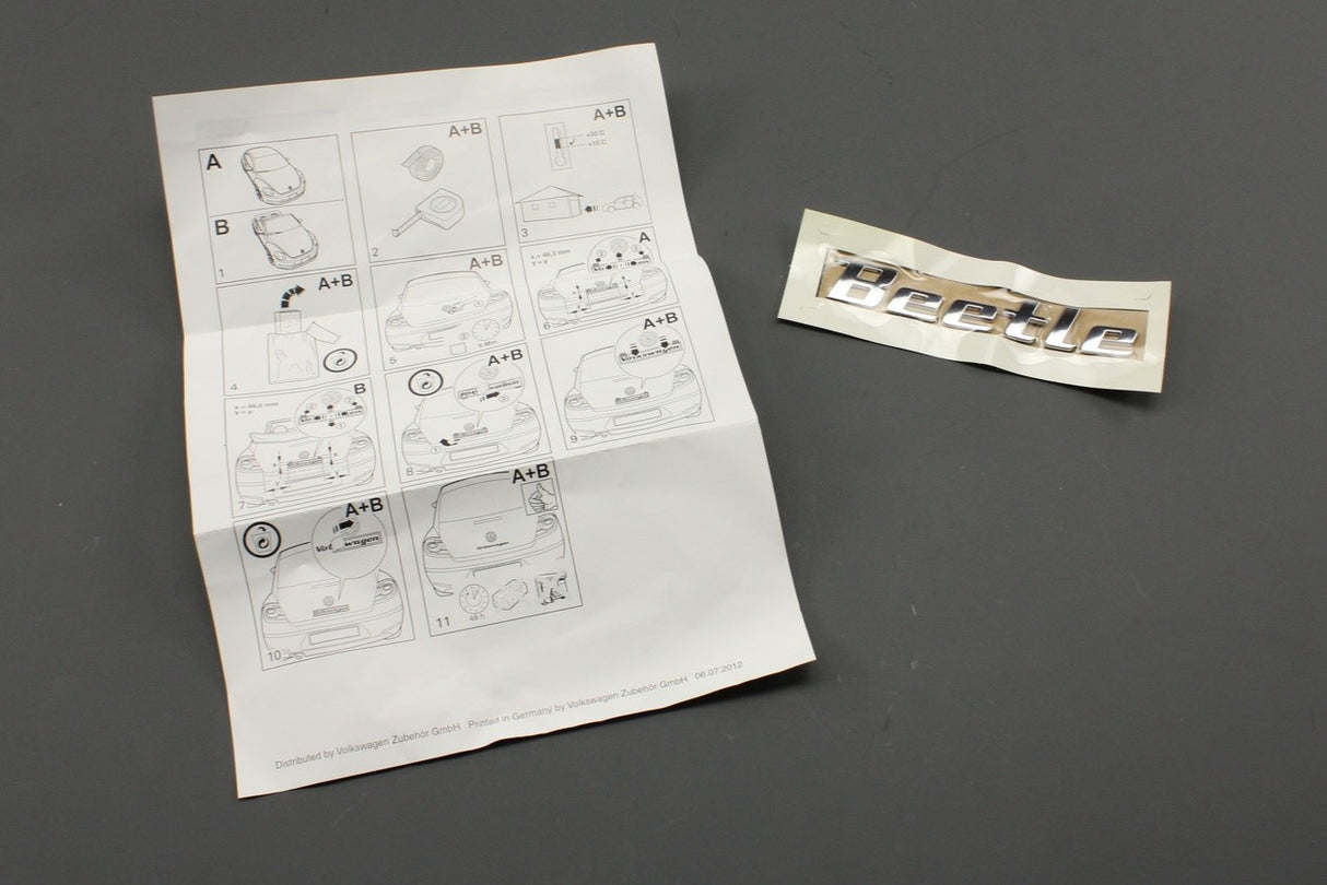 VW Beetle 2012-2018 rear boot lid lettering badge 5C0071801A