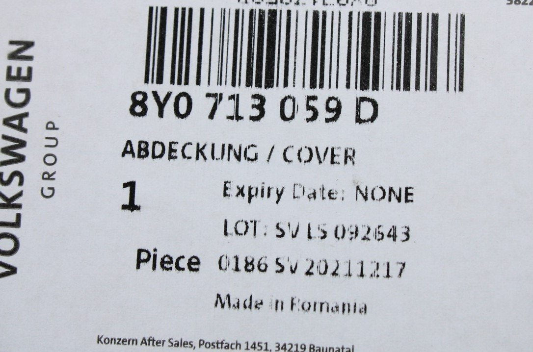 Audi A3 8Y 2020-on gear shift selector parking brake module 8Y0713059D