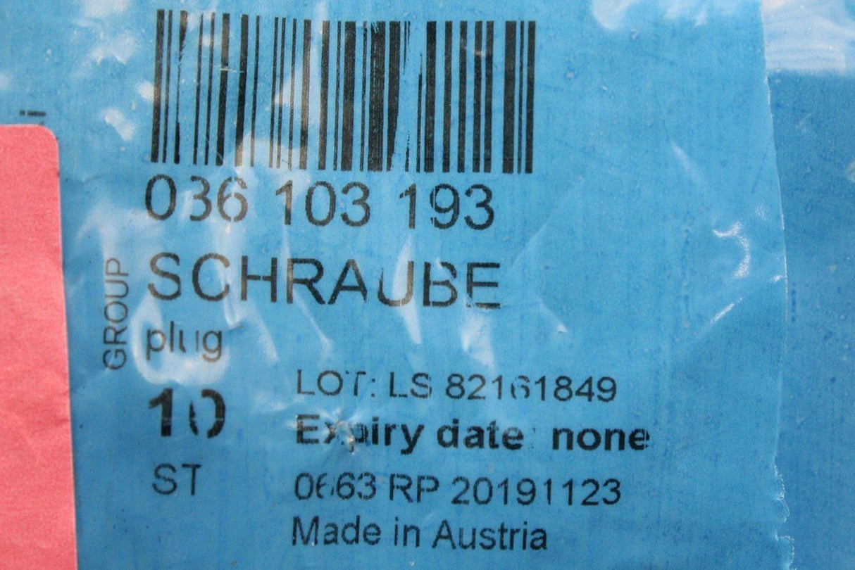 Audi R8 V10 5.2L 07-15 oil container reservoir drain plug (x1) 036103193