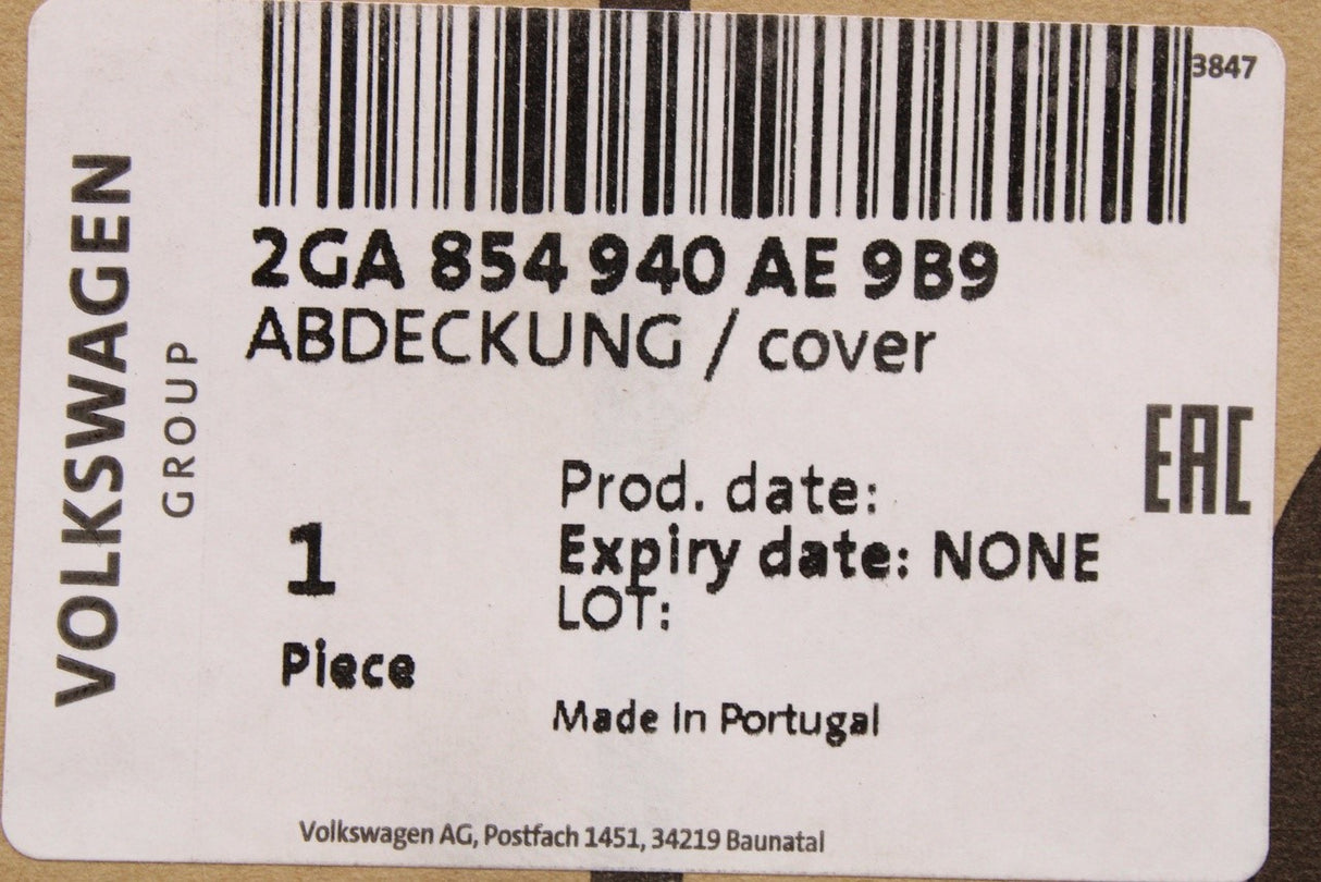 VW T-Roc 2018-on lower door moulding trim (front right) 2GA854940AE 9B9