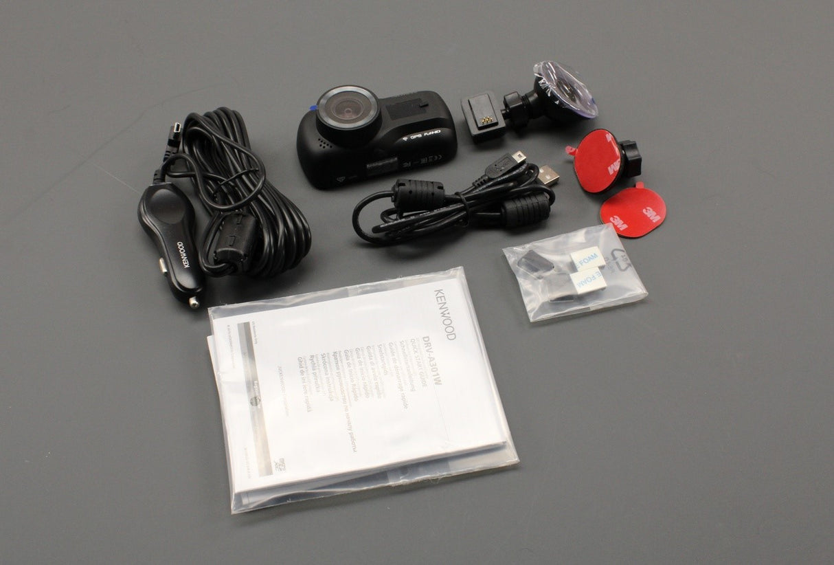 VW Kenwood DVR-A301W dashcam w/ 16GB SD ZGB000052301