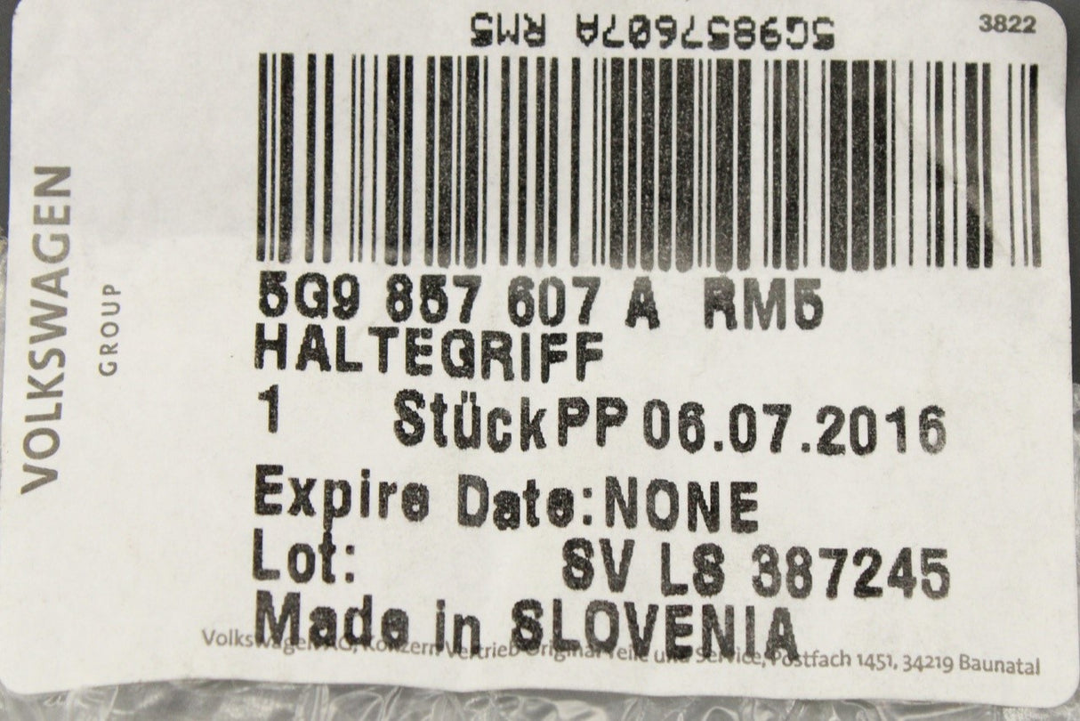 VW Touran 2016-on front interior roof grab handle 5G9857607A RM5