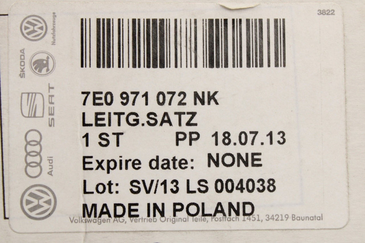 VW Transporter T5.1 T6 alternator wiring loom harness 7E0971072NK