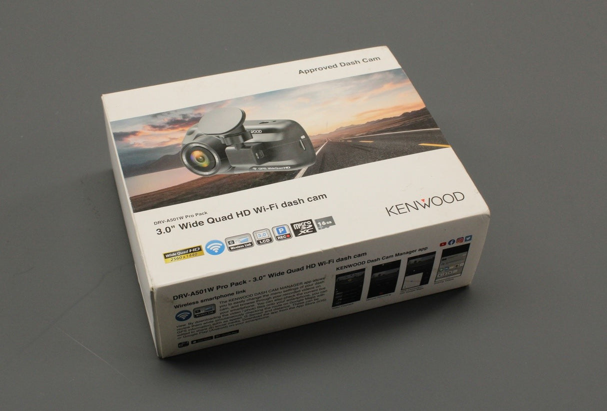 VW Kenwood DRV-A501W Pro Pack dash cam w/ hardwire kit ZGB000052501