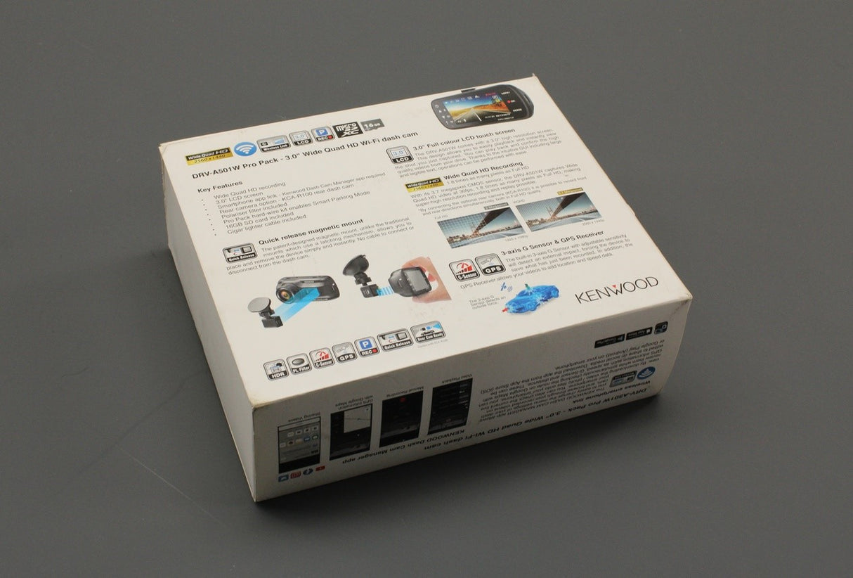 VW Kenwood DRV-A501W Pro Pack dash cam w/ hardwire kit ZGB000052501