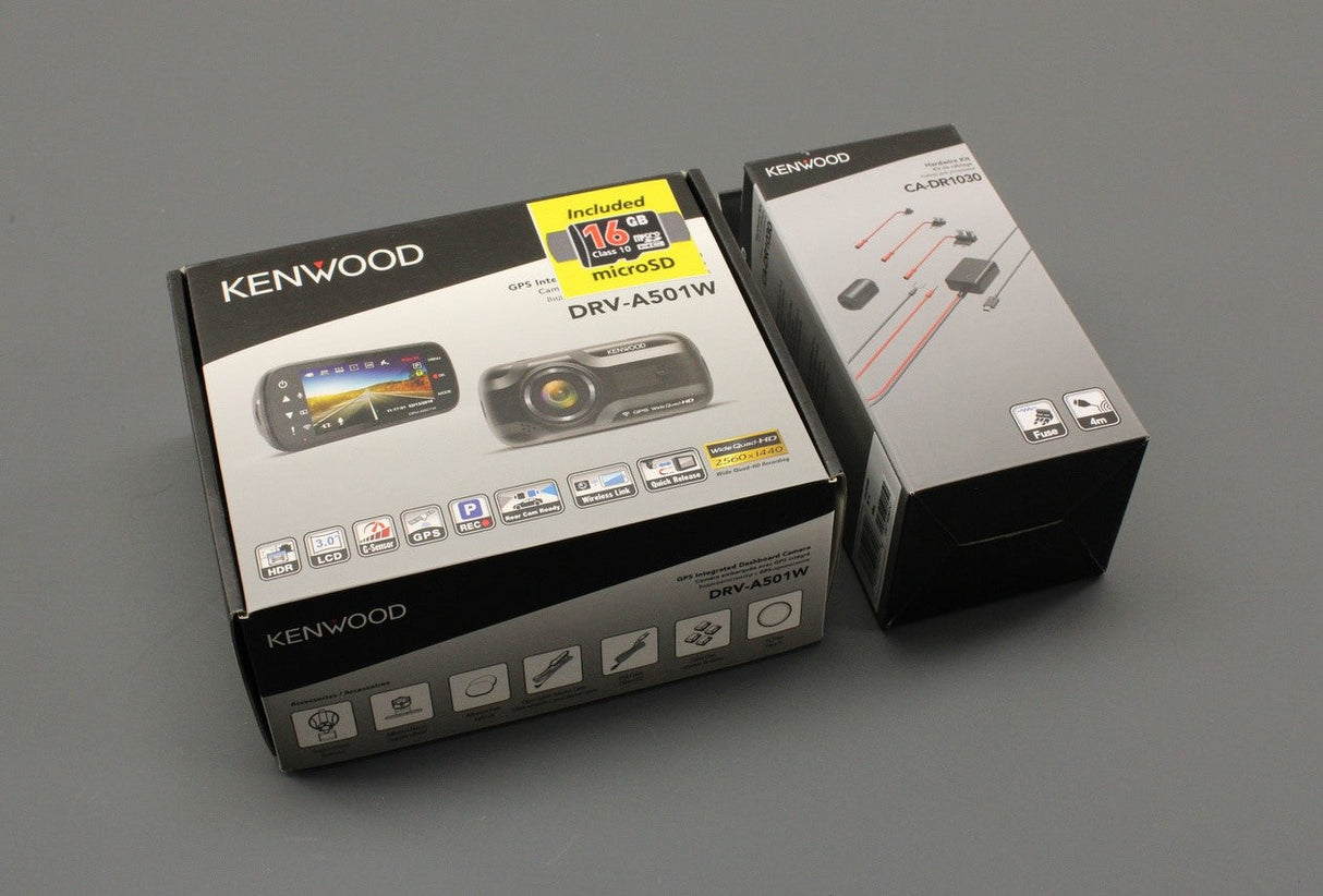 VW Kenwood DRV-A501W Pro Pack dash cam with hardwire kit ZGB000052501