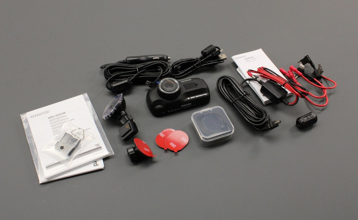 VW Kenwood DRV-A501W Pro Pack dash cam w/ hardwire kit ZGB000052501