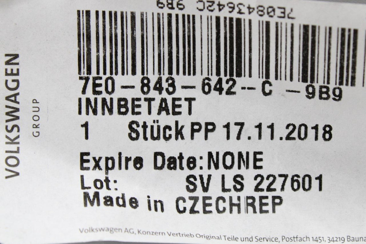 VW Transporter 2003-20 inner sliding door handle (right) 7E0843642C 9B9